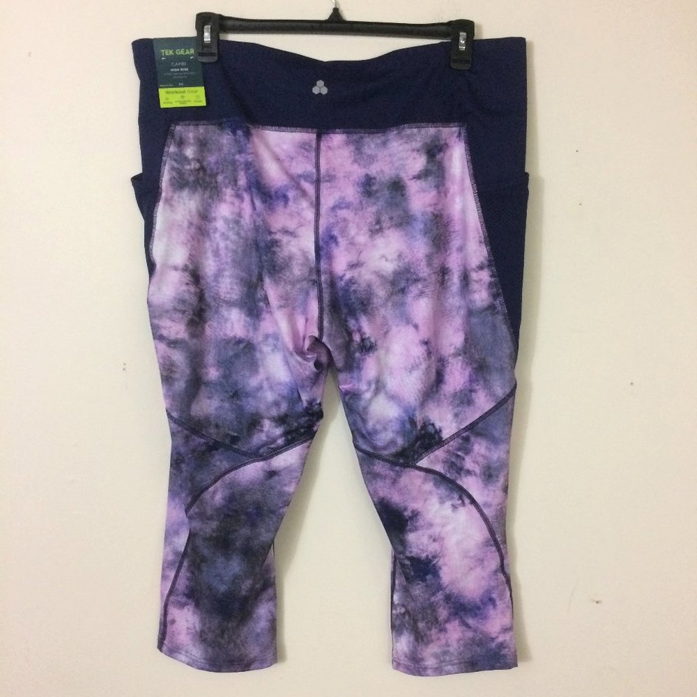 Tek Gear High Waist Purple Capri Leggings 3X - Picture 4 of 8
